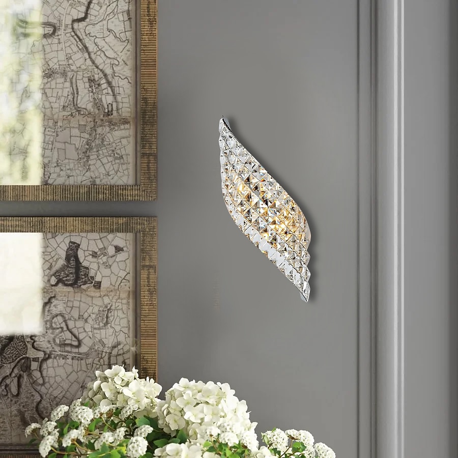 38 см современный прихожей кристалл дизайн заподлицо настенные светильники светодиодный металлический настенный светильник 110-120 в 220-240 в 20 Вт / g4 2026 - $99.99 –P4