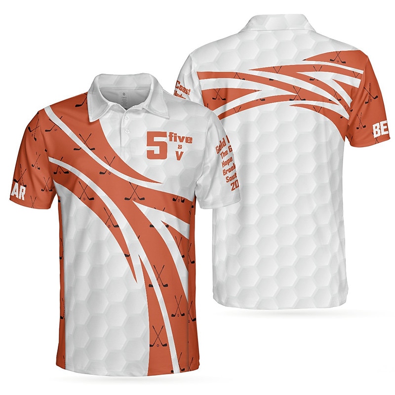 Homens Listrado Camisas Polo Esportivas Camisa de golfe Manga Curta Camisas polo Camisas de colarinho Casual Roupa de Esporte Roupas de férias Impressão 3D Botões Vermelho de 2026 por $23.99 –P5
