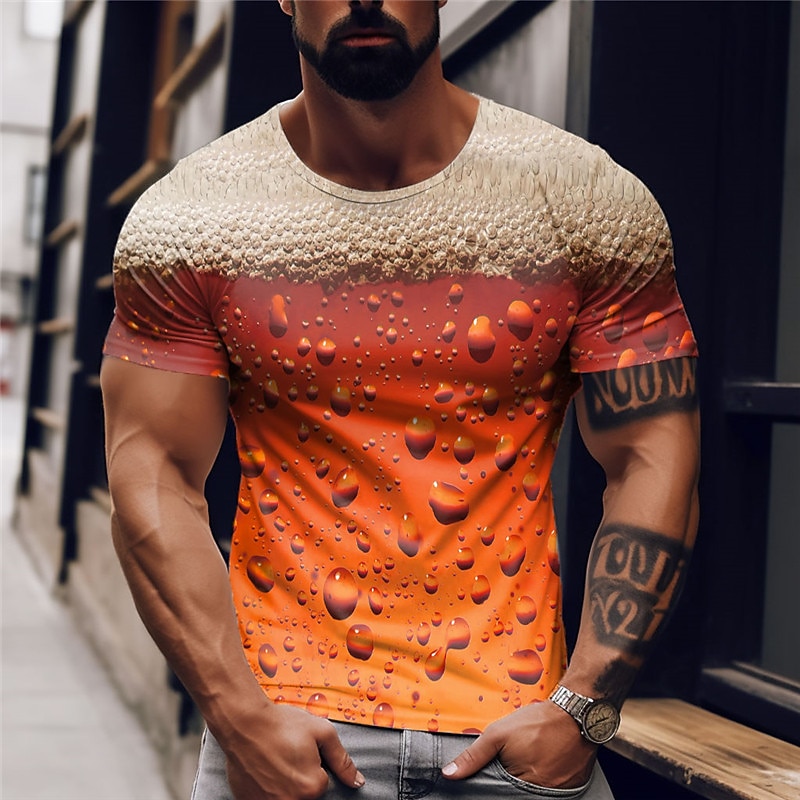 Homme Graphique Bière T-shirt Manche Courte T-shirt Impression 3D Col ras du cou Chemise ancien Mode Designer Extérieur Quotidien Sports Jaune Bleu Orange Printemps & Été Vêtement Tenue S M L XL 2XL de 2026 ? $19.49 –P3