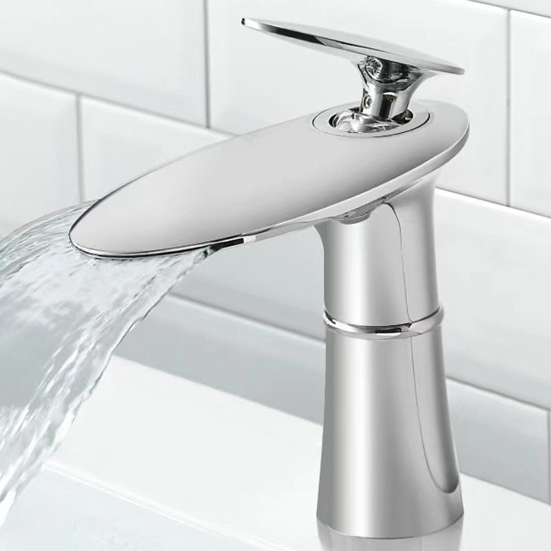 cascade salle de bain évier mitigeur rond, robinets de lavabo monocommande salle de bain avec tuyau d'eau chaude et froide monobloc vasque eau laiton robinet monté sur pont de 2025 ? $97.99 –P9
