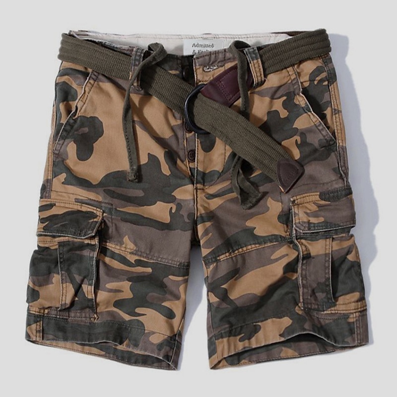 Pánské Šortky s kapsami Camo šortky Neformální šortky Kapsy Bez vzoru Kamuflážní barva Pohodlné Prodyšné Venkovní Denní Jdeme ven Módní Na běžné nošení Tmavěhnědá Σκούρο Χακί 2025 - $54.99 –P15