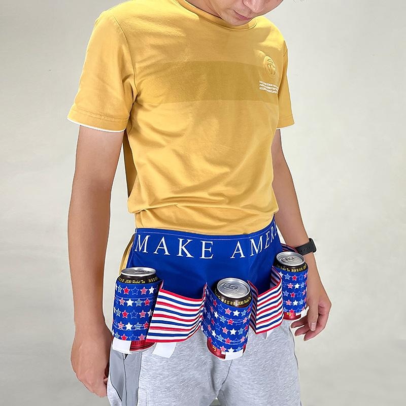 Independence Day Beer Belt, KEEP AMERICA DRUNK Beverage Beer Belt, Stripes And Stars Pattern USA Americana Patriotic Beer Belt, 4th Of July Party Decor, Summer Party Outdoor Decorations, Outdoor Party Favors 2025 - $22.99 –P13