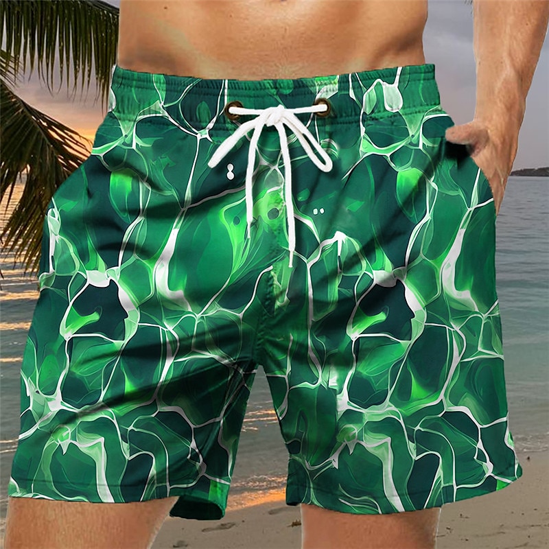 Homens Bloco de cor Estampas Abstratas Calção Justo de Natação Shorts de Natação Bermuda de Surf Cintura Média Havaiana Boho Casual Diário Feriado Com Cordão com forro de malha Cintura elástica de 2025 por $19.99 –P2