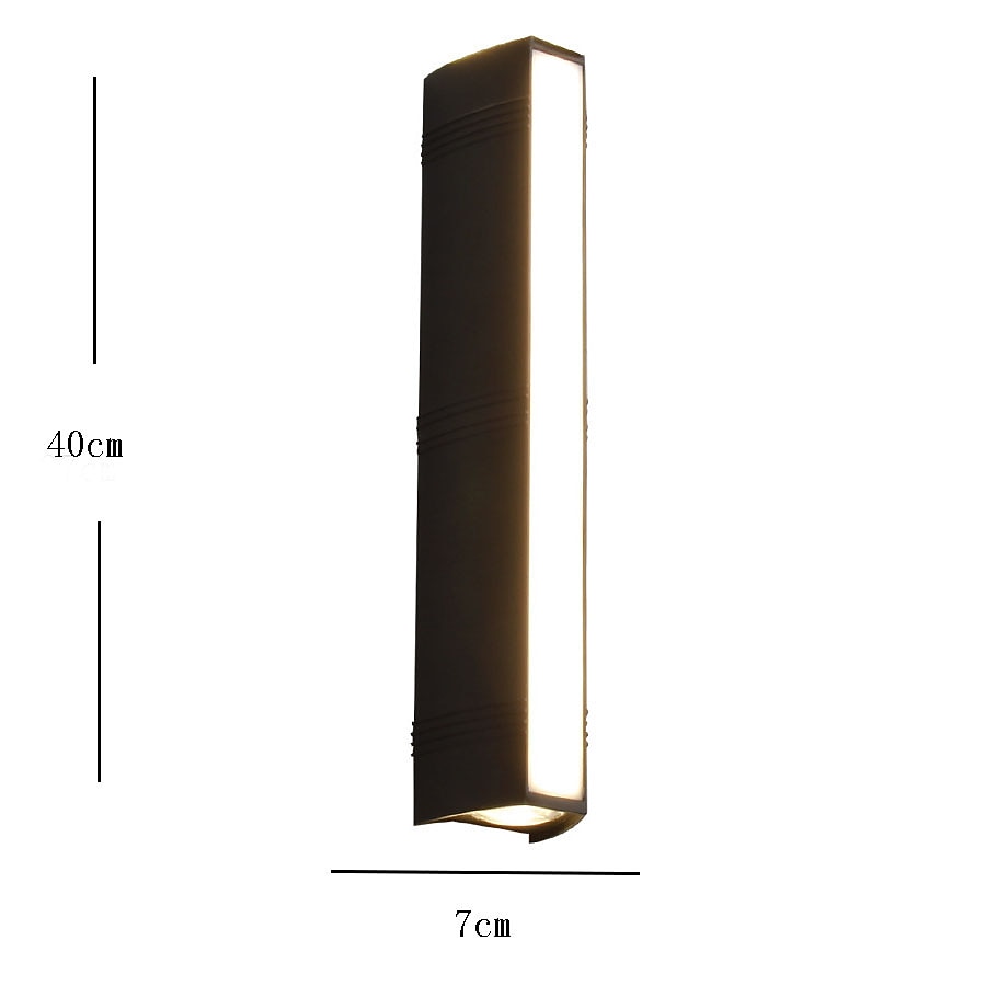 utendørs led vegglampe linje design vanntett 8,6"/15,8" opp og ned belysning innendørs vegglampe moderne soverom varmhvitt lys 1stk 2025 - $75.29 –P10