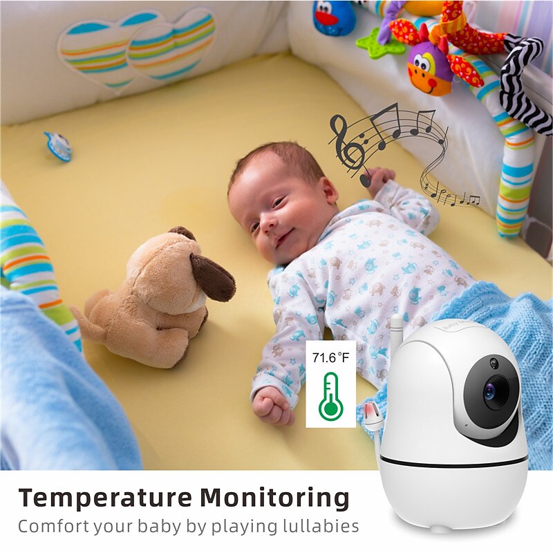 babyfoon - 3,5 scherm video babyfoon met camera en audio - afstandsbediening pan-tilt-zoom nachtzicht vox-modus temperatuurbewaking slaapliedjes 2-weg praten 960ft bereik 2025 - $142.99 –P5