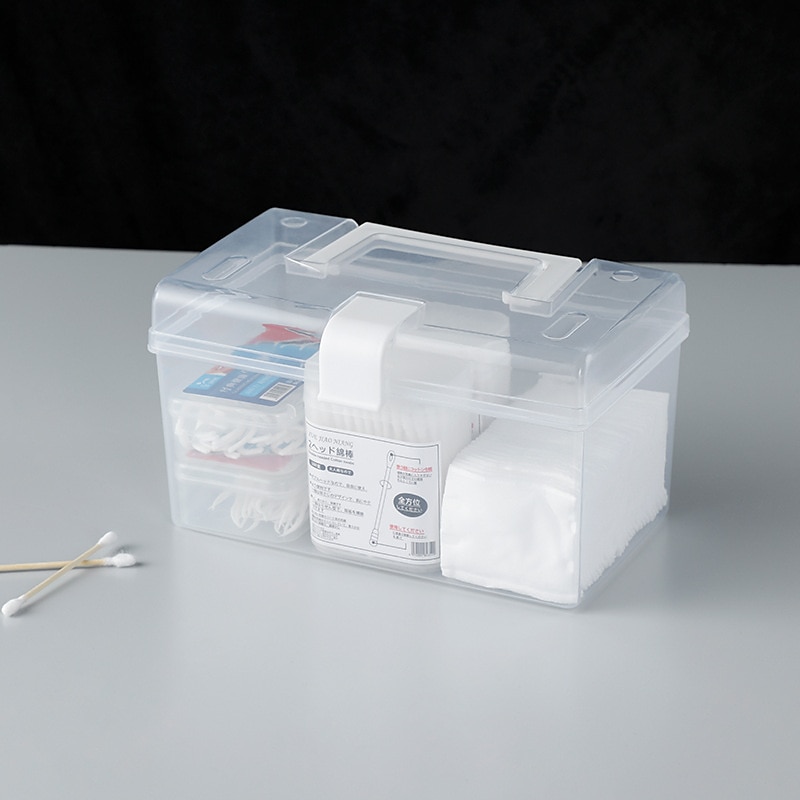 1PCS Household Transparent Storage Box Desktop Plastic Sorting Box Portable Storage  Box Small Box Sorting Box Medicine Box Storage Box 2024 - $13.49