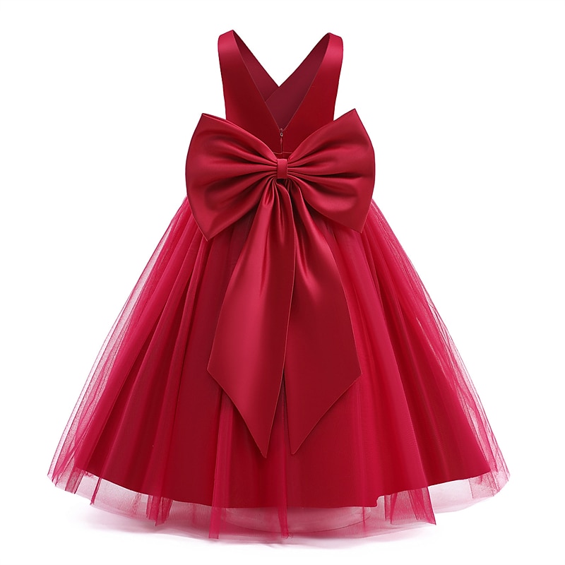 kinderkleidung Mädchen Blumenmädchen Kleid Kleid Party Kleid Feste Farbe Ärmellos Formal Leistung Hochzeit Gitter Rückenfrei Elegant Modisch bezaubernd Polyester Maxi abendkleider Schaukelkleid 2026 - $48.99 –P16