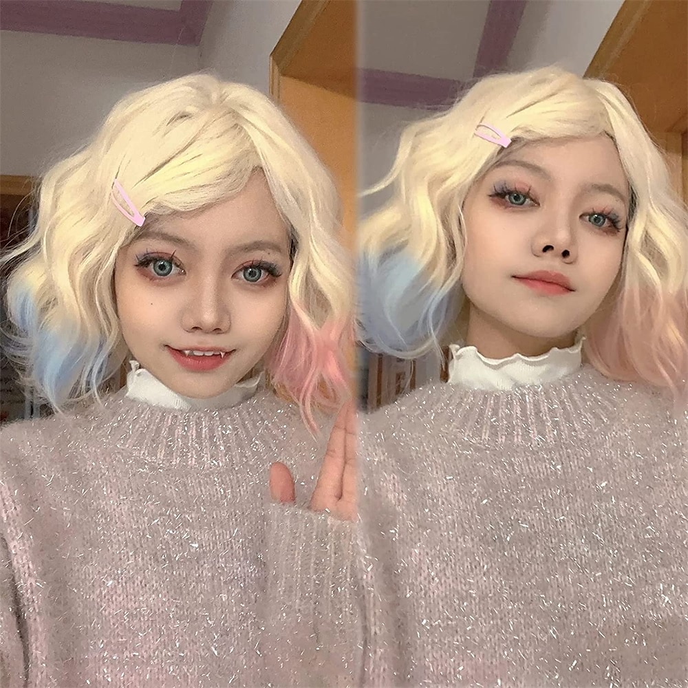 Parrucca Enid Sinclair. Parrucca Cosplay Enid Sinclair Costumi Parrucche Bianche Corte Ondulate Gradient di Donne Ragazze Capelli Sintetici Festa di Carnevale Halloween del 2025 a $18.49 –P4