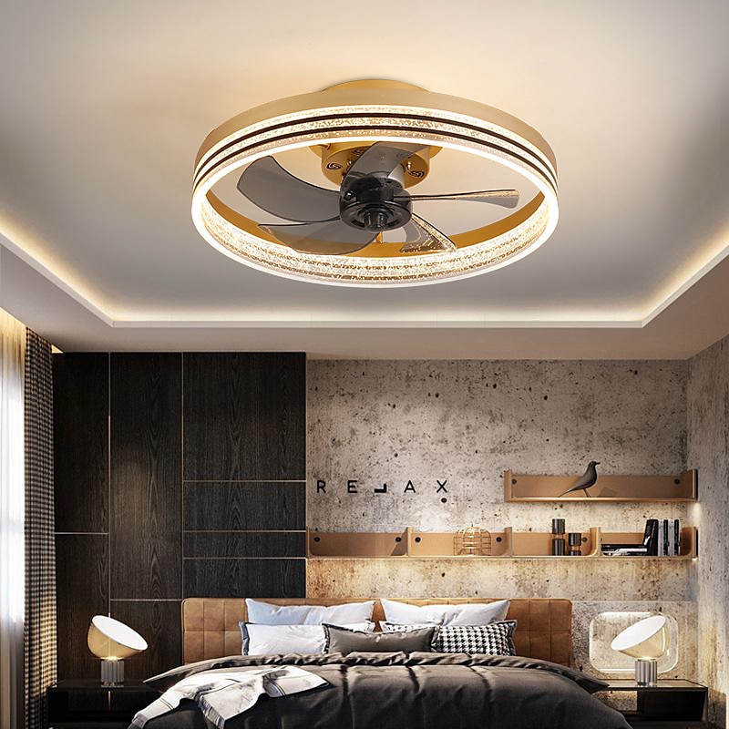 Ventilatore da soffitto a led 50cm ventilatore da soffitto in metallo finiture verniciate moderno 220-240v del 2025 a $230.29 –P5