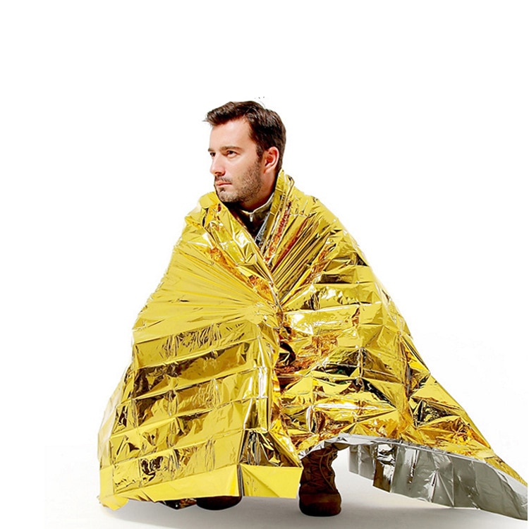 Coperte impermeabili compatte termiche in mylar argento di emergenza per kit di pronto soccorso, attrezzature per disastri naturali, trattengono il calore corporeo, mantengono la dimensione calda dopo del 2025 a $4.99 –P4