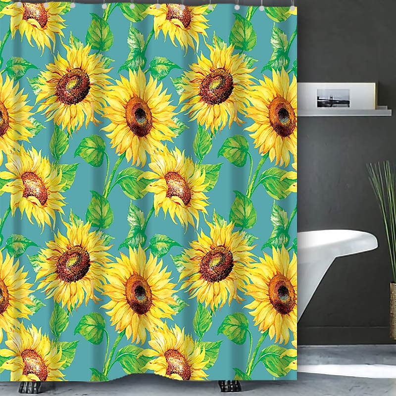 Κουρτίνα ντους με 12 γάντζους 180cm*180cm(70"*70") Πολυεστέρας Πλενόμενη Αδιάβροχη Ρουστίκ Αγροτικό Ξύλινο Vintage Σχέδιο Άχυρο 2025 - $22.99 –P5