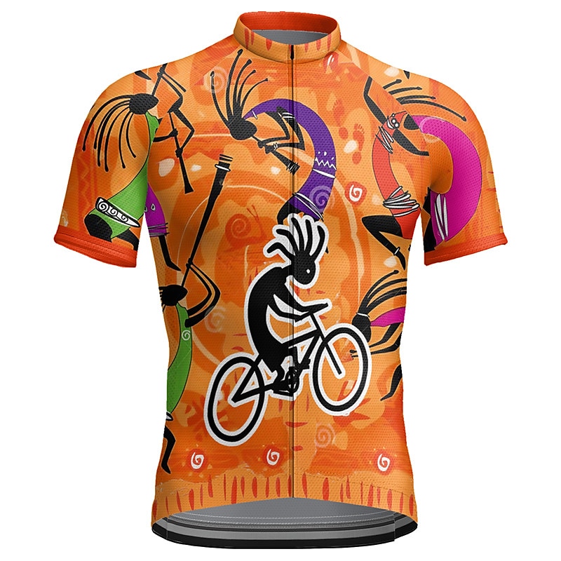 21Grams Men's Cycling Jersey Short Sleeve Bike Top with 3 Rear Pockets Mountain Bike MTB Road Bike Cycling Breathable Quick Dry Moisture Wicking Reflective Strips Yellow Red Blue Graphic Sports 2025 - $28.99 –P8
