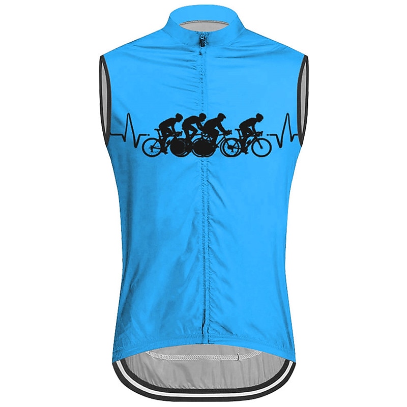 בגדי ריקוד גברים ווסט לרכיבה חולצת ג'רסי לרכיבה גראפי מצחיק ללא שרוולים אופנייים אפוד ג'רזי צמרות עם 3 כיסים אחוריים רכיבת הרים רכיבת כביש ייבוש מהיר כיס אחורי פתילת לחות נושם ספורט שחור צהוב אדום 2026 - $26.99 –P4