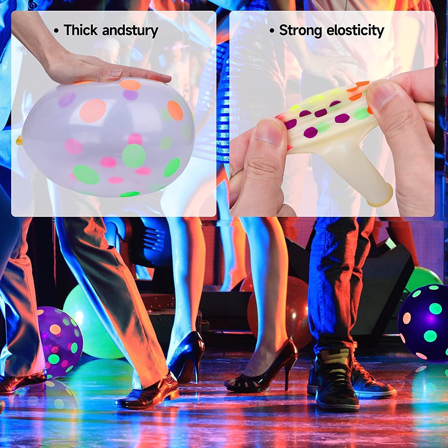 10pcs Glow in the Dark Balloon 12inch 30cm Carnival Party Decoration Transparent Fluorescent Wave Dot Candy Color Dot Wedding Party Decoration 2026 - $9.49 –P3
