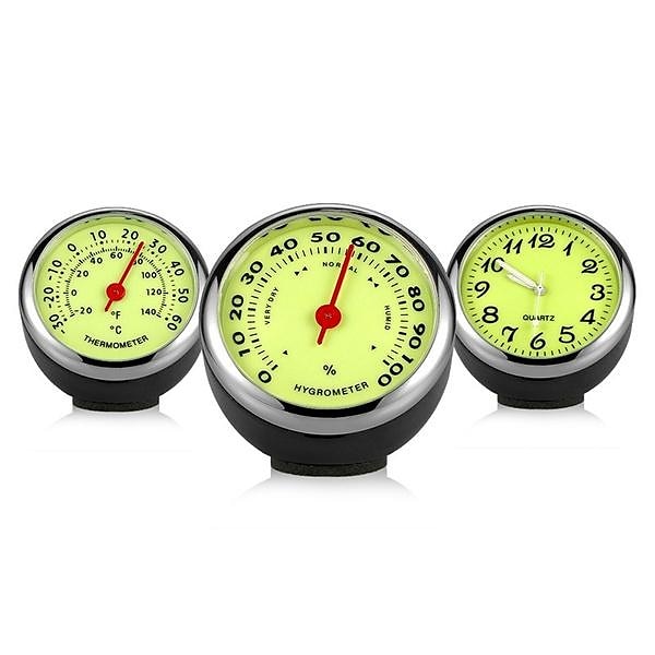 1pc orologio luminoso per auto termometro igrometro decorazione per auto orologio luminoso per auto orologio al quarzo multi-funzione decorazione per interni auto del 2025 a $12.99 –P3