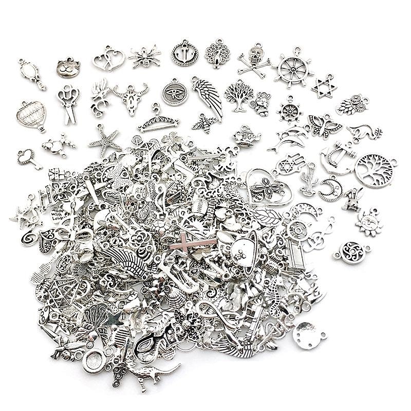 300 unids/set pendientes colgantes de plata tibetana de aleación colgantes pequeños accesorios de joyería diy 2025 - $20.99 –P1