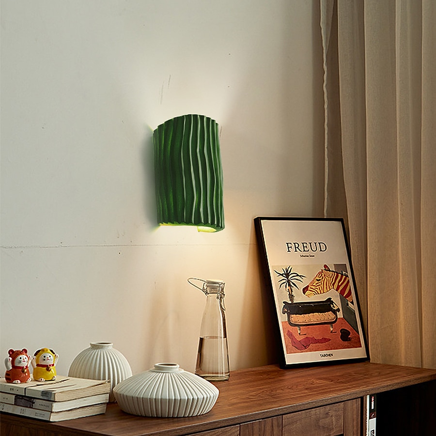 lampada da parete a led striscia design 10 "resina 5w moderna sfondo a led lampada da parete soggiorno camera da letto comodino applique da parete per interni ligting applique bianco caldo 1 pz del 2025 a $82.99 –P12