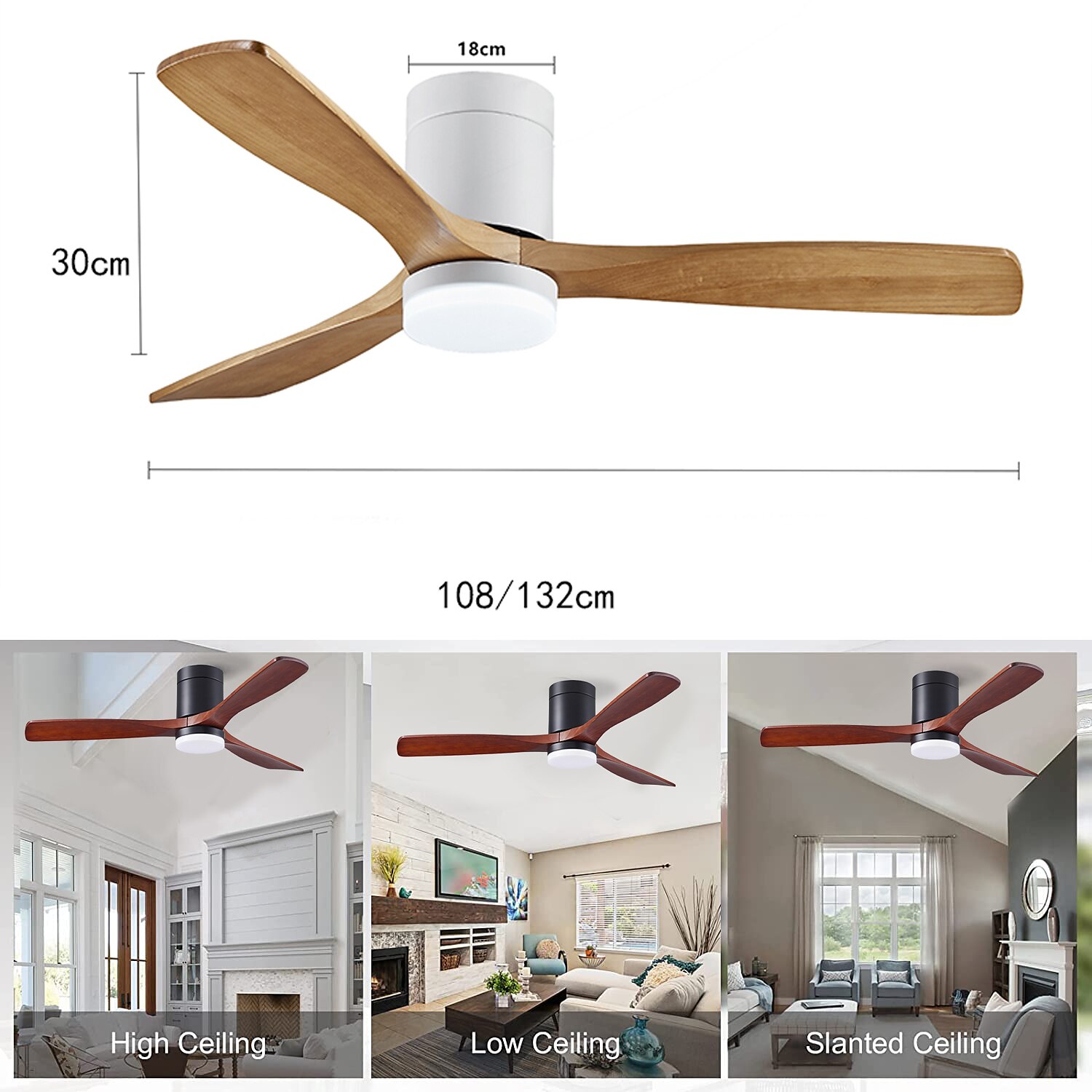 plafondventilator met app voor lichtcirkelontwerp&amp; afstandsbediening kristal 108cm dimbaar 6 windsnelheden moderne plafondventilator voor slaapkamer, woonkamer, kleine kamer 110-240v 2025 - $417.49 –P4