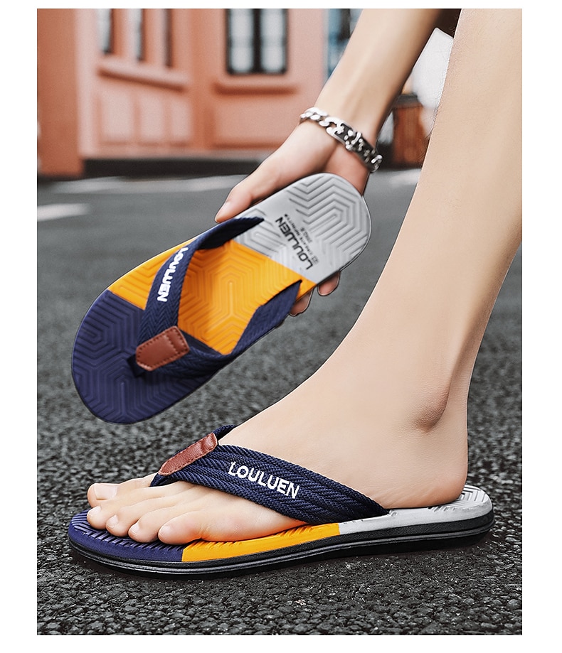 stilige flip-flops for menn med teksturert såle – komfortable strandsandaler for sommerbruk 2025 - $14.99 –P3