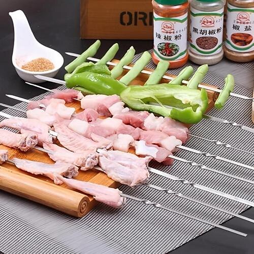 50 יחידות שיפוד ברביקיו מנירוסטה לשימוש חוזר שיפודי מנגל קבב מקל ברזל לקמפינג בחוץ כלי פיקניק כלי בישול כלי בישול מנגל אביזרי גריל גאדג'טים 2025 - $11.49 –P2