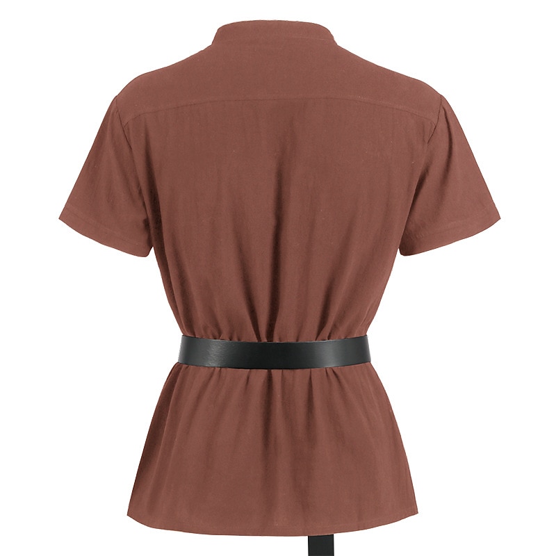 Retro / vintage Punk și gotic Medieval Bluză / Cămașă Costum Cosplay Tunică Cavaler Viching Outlander Culoare solidă Bărbați Pirat Fantezie Carnaval Casul / Zilnic Târgul Renașterii Adulți Cămașă 2025 - $30.99 –P9