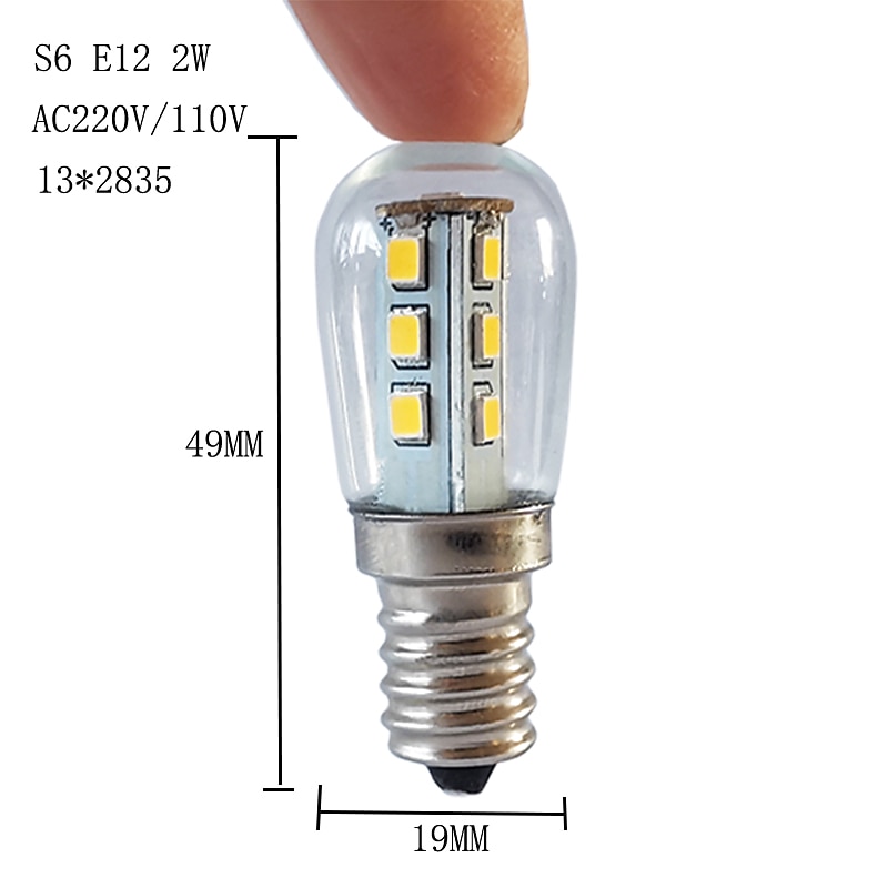 2W LED Globe Bulbs 150lm E12 T13 LED Beads SMD 2835 Warm White White 220V 2025 - $8.49 –P9