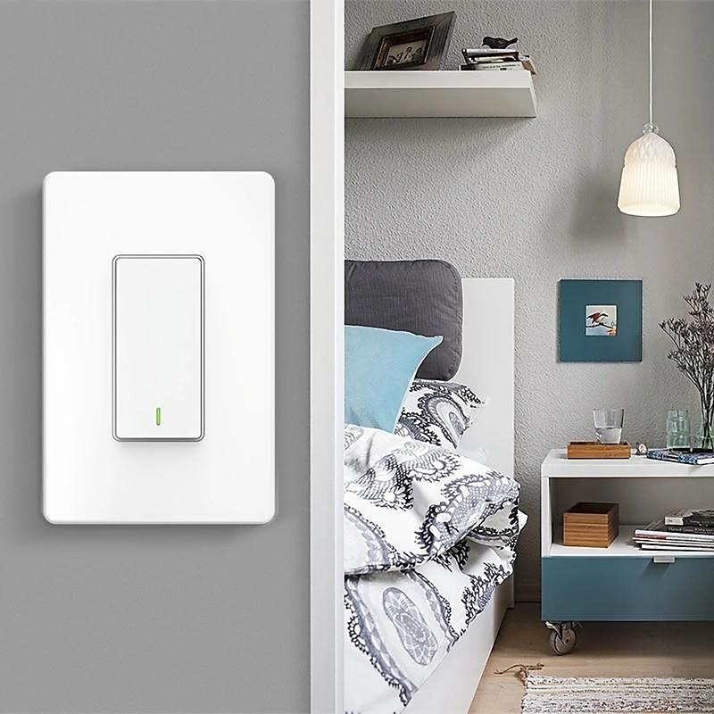 مفتاح إضاءة حائط ذكي 16a 3 way switch 1800w tuya smart life التحكم الصوتي 2.4 جيجا هرتز wifi زر ضغط العمل مع alexa google home 2025 - $24.99 –P5