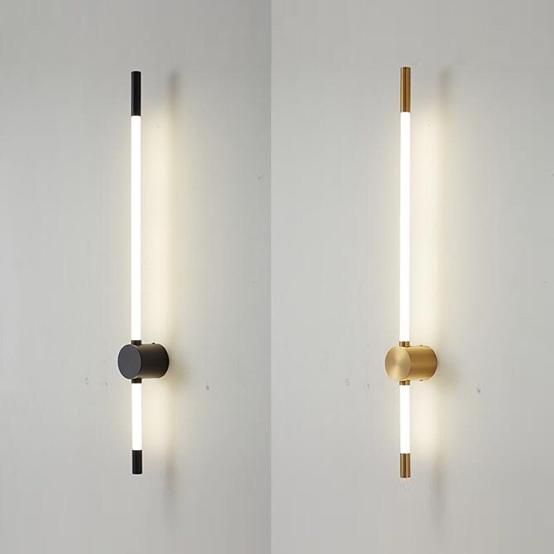 Lâmpada de parede led design de tira 24 "moderna lâmpada de parede de fundo led sala de estar quarto cabeceira 10w alumínio luz de parede interna ligting arandela branco quente 1pcs 110-240v de 2025 por $99.99 –P6