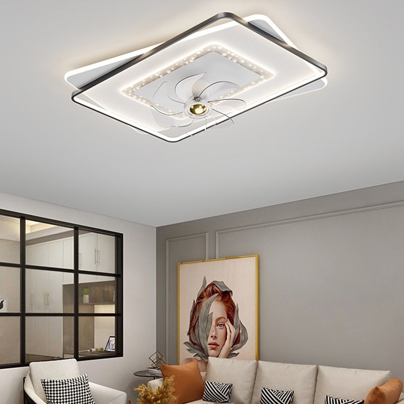 Deckenventilator mit Licht dimmbar 105/50cm 6 Windgeschwindigkeiten moderner Deckenventilator für Schlafzimmer, Wohnzimmer ca&amp; Fernbedienung 110-240V 2025 - $400.21 –P9
