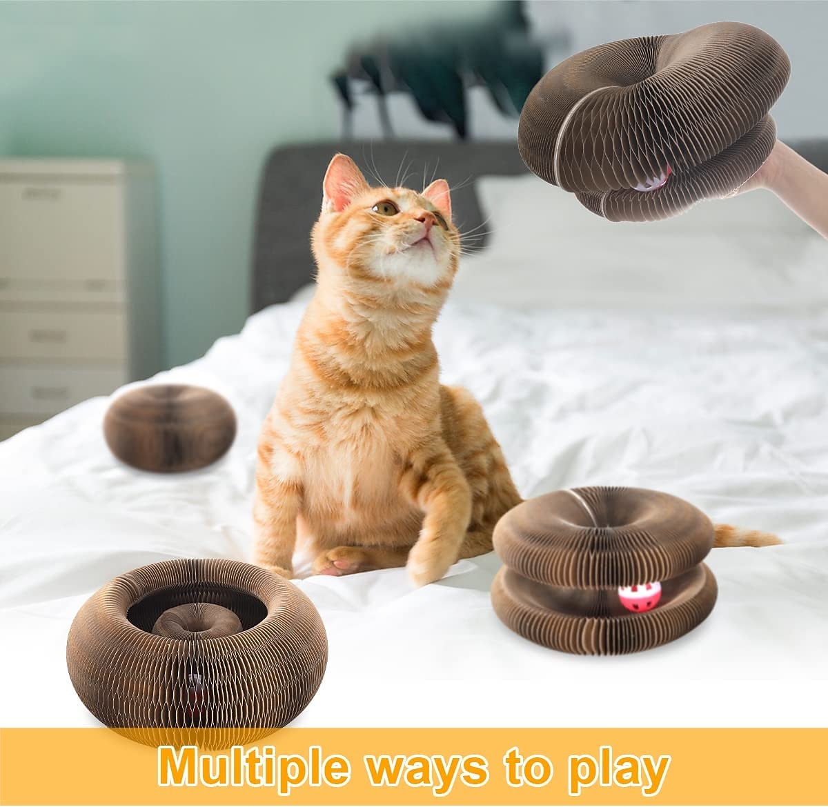 Magic Organ Cat Toy Cats Scratcher Scratch Board Round Corrugated Scratching Post Toys for Cats Grinding Claw Cat Accessories 2026 - $31.99 –P8