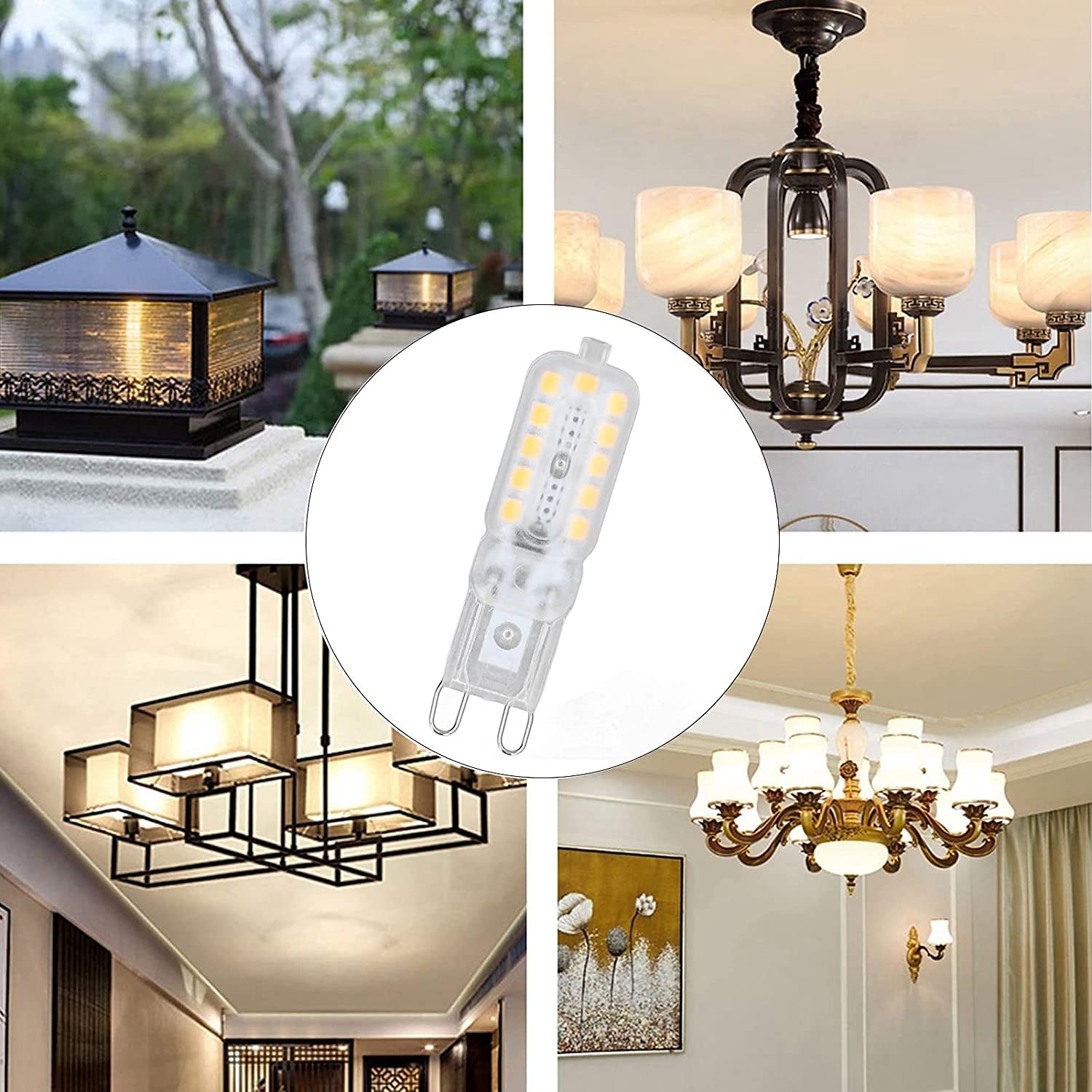 lumini led bi-pin g9 6w 450-550lm 22 margele led smd 2835 t forma bec reglabil alb cald alb rece 220-240v 110-130v rohs pentru candelabre lumini de accent sub dulap lumina puci 2025 - $27.99 –P6