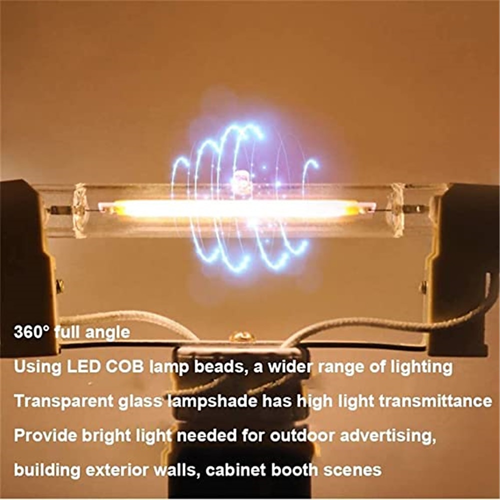 2025年 r7s LED 電球 78 ミリメートル 118 ミリメートルガラス管ハイパワーコブライト ac110v 220v 家庭用ハロゲンランプ 100 ワット相当の交換ウォームコールドホワイト 360°ビーム角 110-240v  コレクション – $8.49 –P3