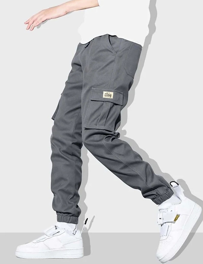 Men's Cargo Pants Cargo Trousers Trousers Work Pants Elastic Waist Front  Zipper Straight Leg Solid Color Breathable Soft Work Causal Daily Wear Cotton  100% Cott… | Cargo pants men, Cargo trousers, Work pants