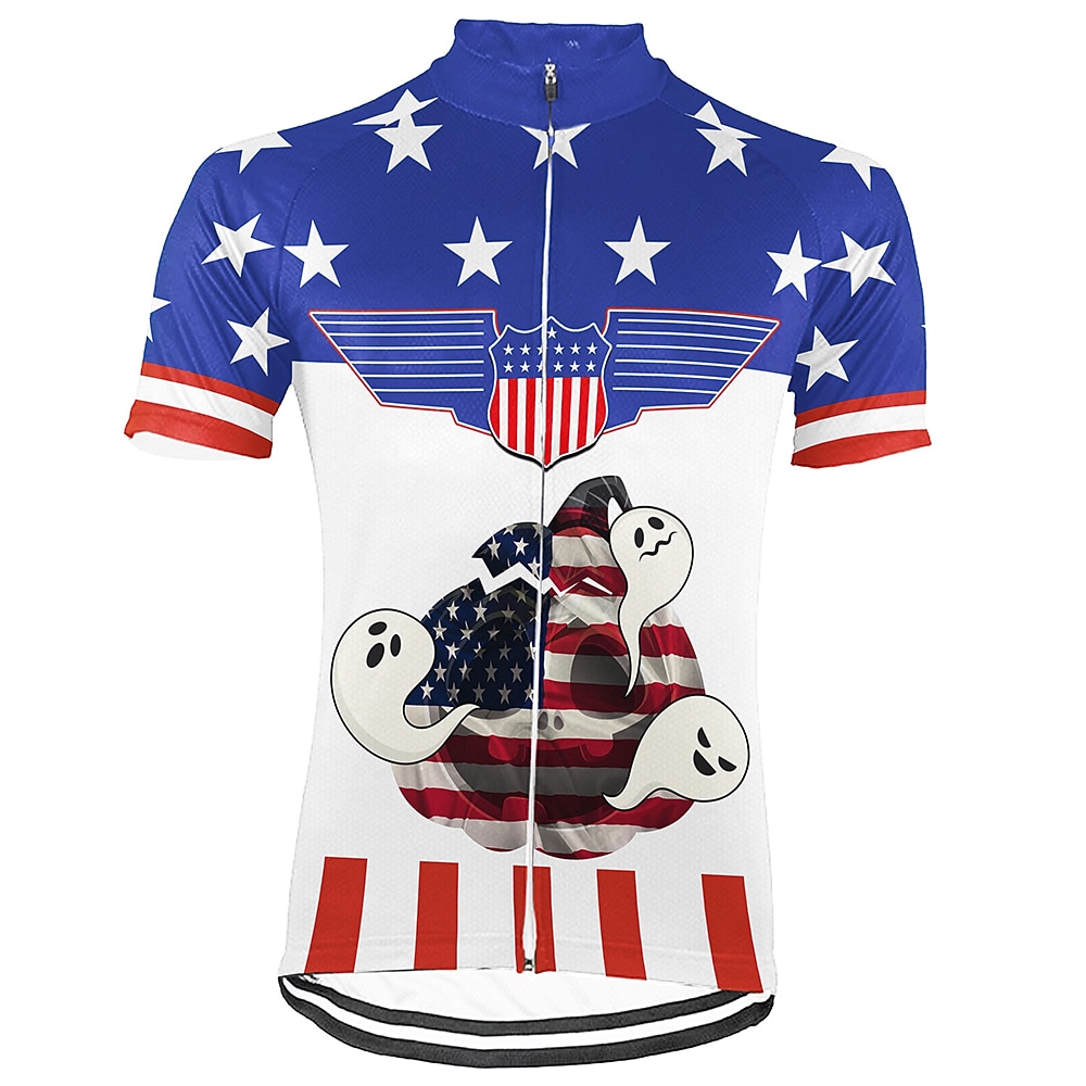 250° anniversario dell'America Giornata dell'indipendenza Per uomo Maglia da Ciclismo Grafico Bandiera Nazionale Manica Corta Bicicletta Maglia Top con 3 tasche posteriori Mountain Bike MTB Ciclismo del 2026 a $30.99 –P5