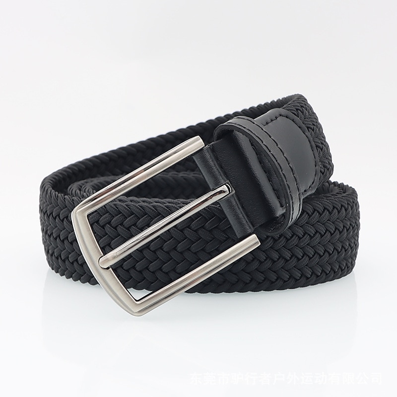 cinto masculino simples casual de malha de poliéster elástico com fivela presente moderno para namorado e pai de 2025 por $17.99 –P1