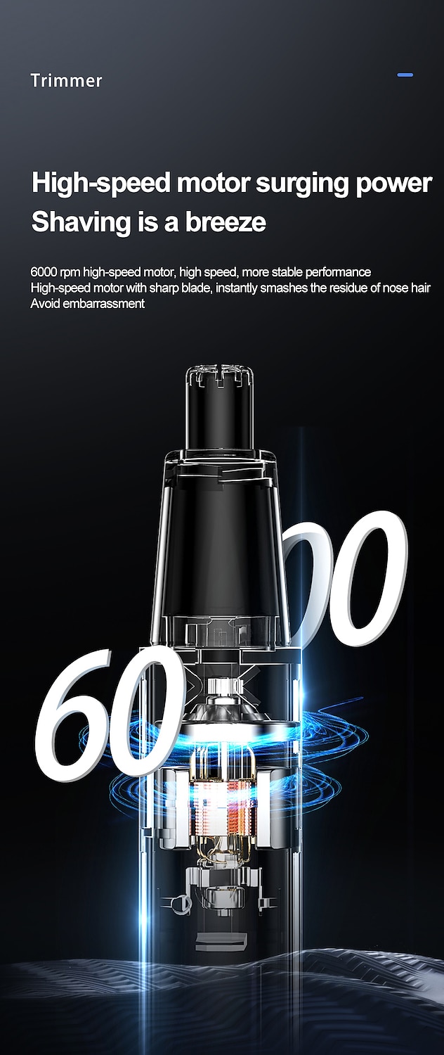 Electric Nose Hair Clipper Rechargeable Multi-kinetic Shaving Two-in-one Unisex Fully Automatic Washable Shaving Nose Trimmer 2025 - $14.99 –P10