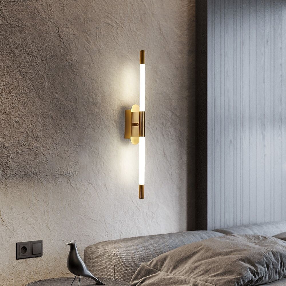 lampada da parete a led striscia design 22 "moderna lampada da parete a sfondo led soggiorno camera da letto comodino 10w alluminio applique da parete per interni ligting applique bianco caldo 1 pz del 2025 a $82.99 –P6
