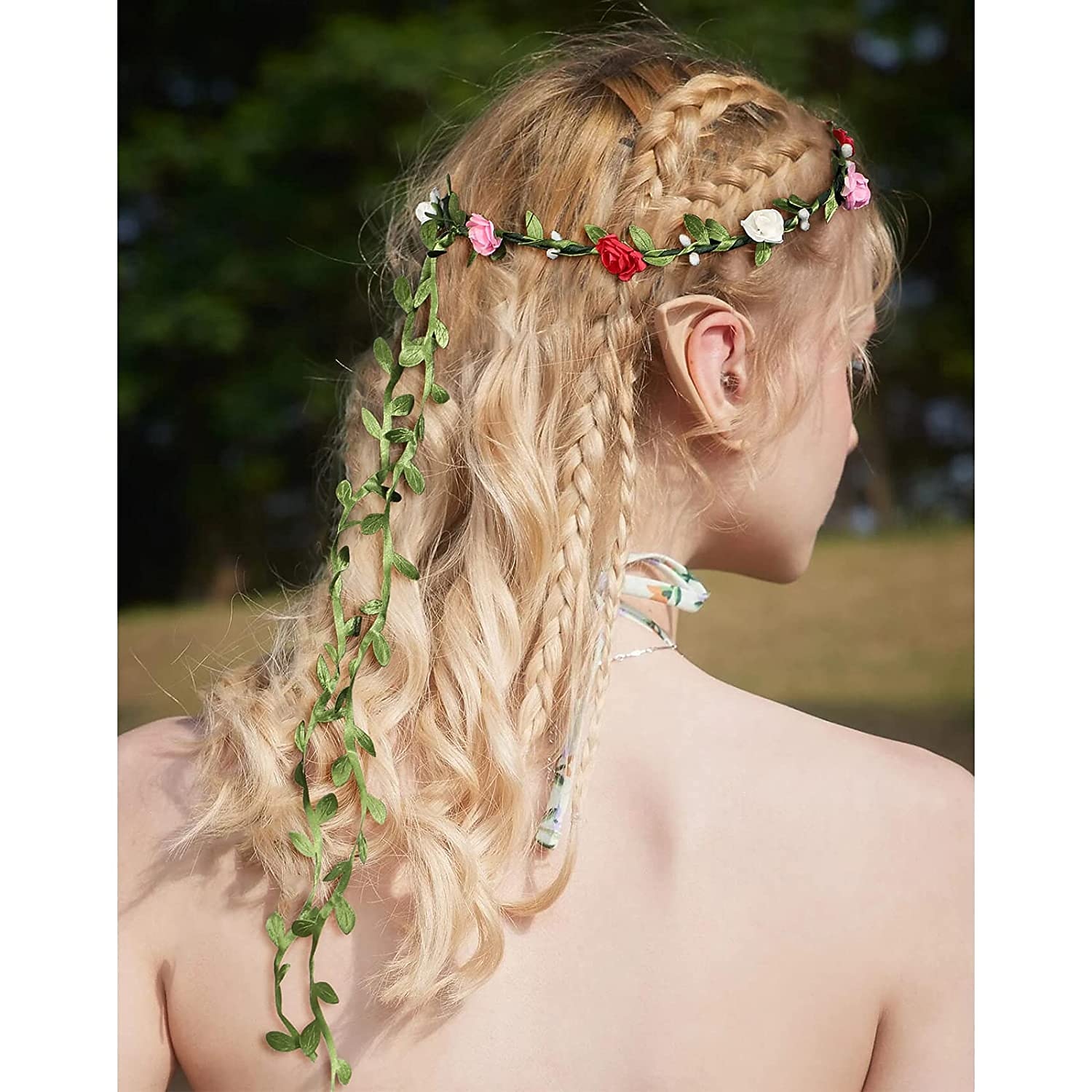 señora chica moda flor bohemia corona floral guirnalda diademas 10pcs 2026 - $8.49 –P2