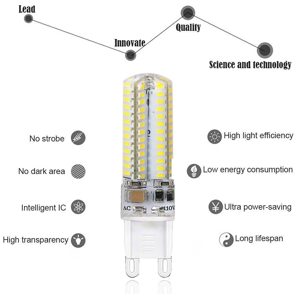 5 stuks 2 stuks 6 W 2-pins LED-lampen 600 lm G9 T 104 LED-kralen SMD 3014 Warm wit Wit 220-240 V 2025 - $25.64 –P2