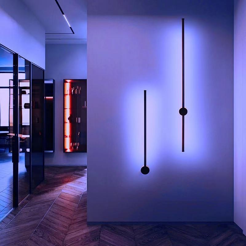 rgb dimmable appliques murales conception de bande led appliques murales d'intérieur avec télécommande 60/80 / 100cm colonne de lumière colorée changeante de couleur, lumière d'ambiance pour chambre de 2025 ? $116.99 –P14