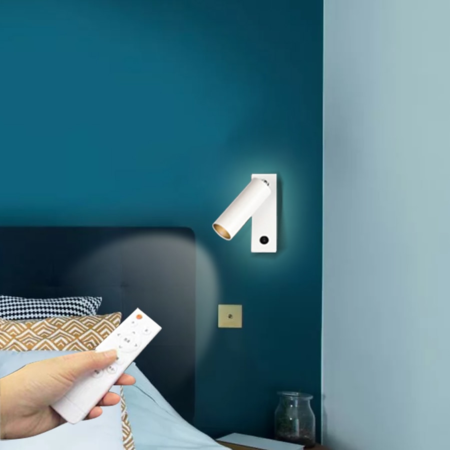 מנורת קיר LED ותאורת קריאה שניים באחד פמוטי קיר רב תכליתיים. מנורת קיר לד לחדר שינה פמוטים קיר ליד המיטה מנורות קריאה 2025 - $111.99 –P7