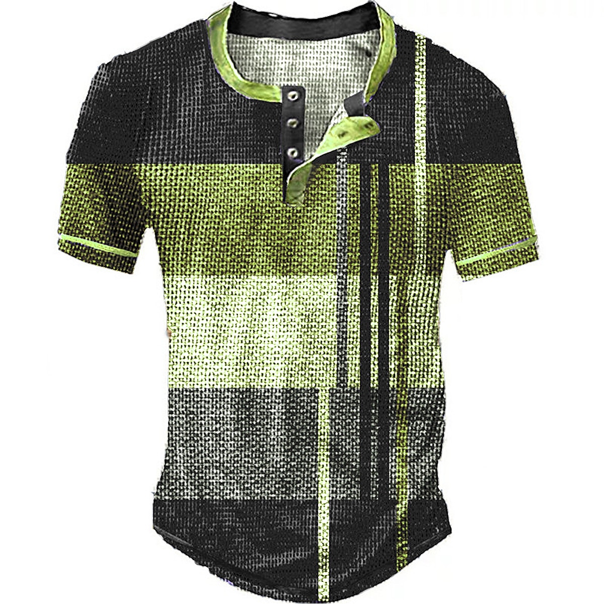 Herr Waffle Henley Shirt T-shirts Vintage skjorta Mode Designer Grundläggande Skjorta Grafisk Färgblock Kortärmad Skjorta Blå Purpur Brun Utomhus Ledigt Dagligen Henley Sommar Kläder 3D-tryck S M L 2025 - $19.99 –P4