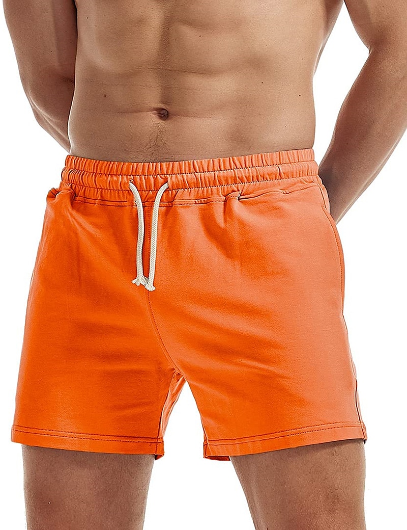 Herr Rosa shorts Atletiska shorts Svett shorts Träningsshorts Ficka Slät Komfort Andningsfunktion Utomhus Dagligen Utekväll Mode Ledigt Svart Vit 2025 - $10.99 –P5