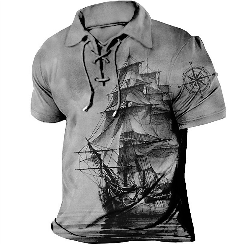 Pirate Ship Artwork - Vintage T-Shirt