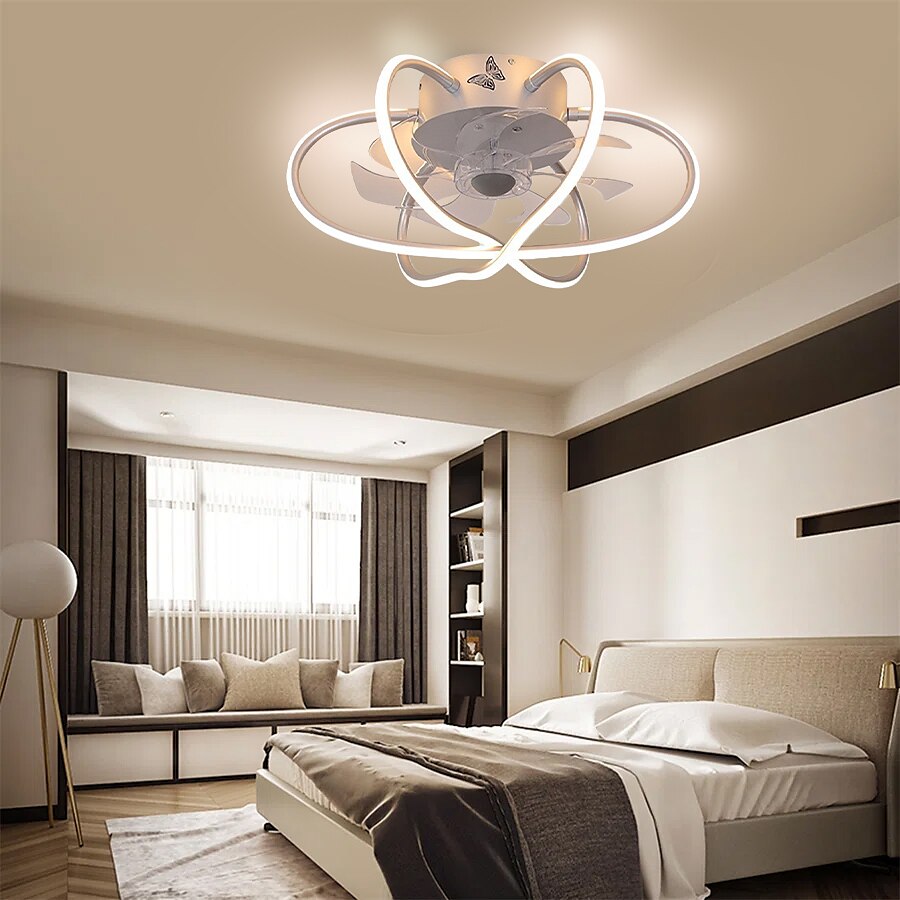Ceiling Fans with Lights Dimmable with Remote Control Flush Mount Indoor Ceiling Fan,15.6" Smart 3 Colors 6 Speeds Reversible 2025 - $275.79 –P4