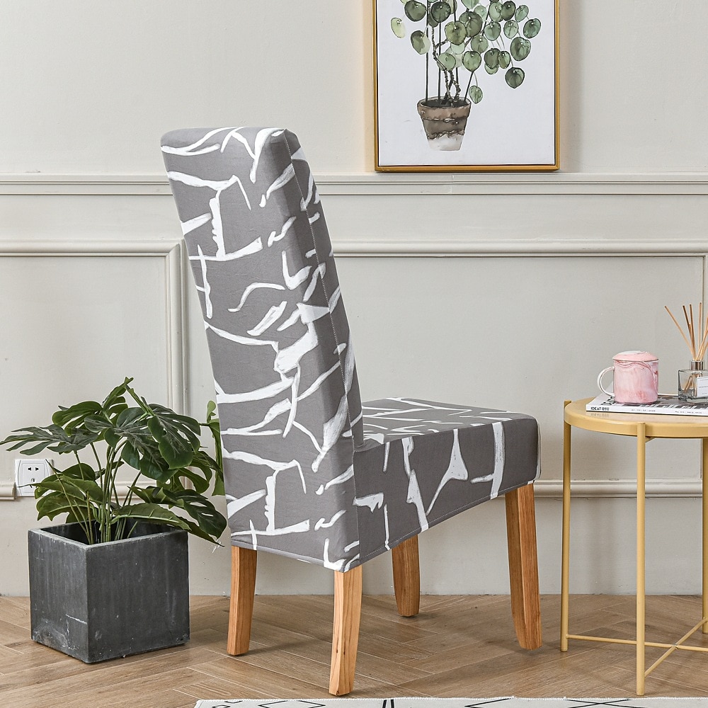 Capas de cadeira de jantar elásticas xl/oversized removível lavável elastano macio capa de cadeira grande com encosto alto para sala de jantar cozinha mesa de hotel banquete de 2025 por $12.99 –P15