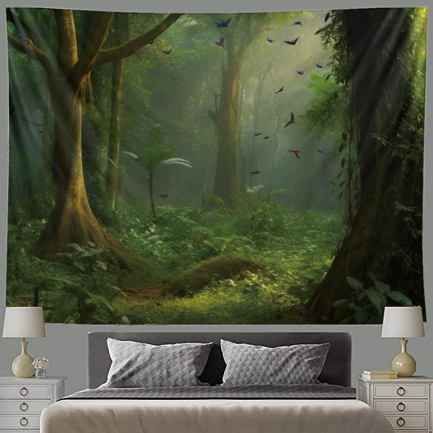 skog flod hängande gobeläng väggkonst stor gobeläng väggmålning dekor fotografi bakgrund filt gardin hem sovrum vardagsrum dekoration 2025 - $15.99 -P18