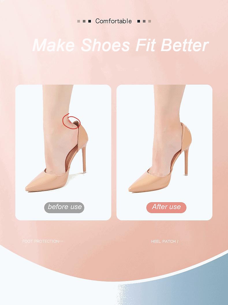 3 paar/set siliconen gel hielgrepen voor schoenen – antislip kussentjes ter voorkoming van blaren, comfort en pasvorm bij hoge hakken 2025 - $8.99 –P3