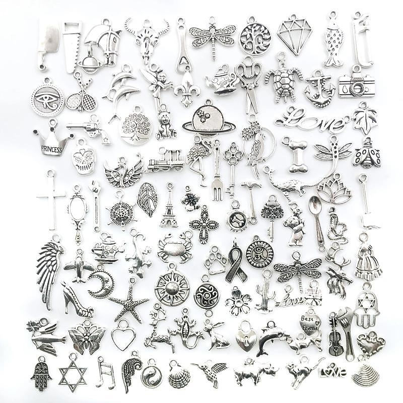 300 unids/set pendientes colgantes de plata tibetana de aleación colgantes pequeños accesorios de joyería diy 2025 - $20.99 –P5