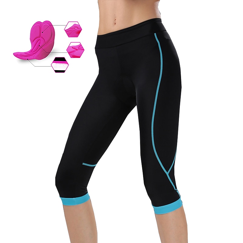 Damen ¾ Radhose Fahhrad 3/4  Sporthose MTB Mountain Rennrad Sport 3D-Pad Atmungsaktiv Schnelltrocknend Feuchtigkeitsableitung Rosa Rot Spandex Bekleidung Fahrradbekleidung 2025 - $25.99 –P4